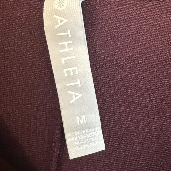 Athleta Studio Barre Sweatshirt Dress 2.0 Medium Athleisure Cozycore Studio Chic - Picture 7 of 9